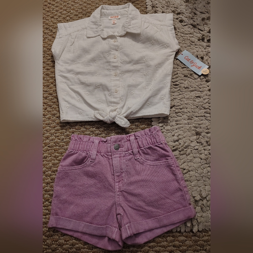 Top Button Down And Shorts